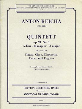 Illustration reicha quintette op. 91 n° 5 en la maj