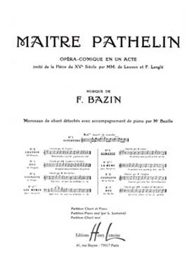 Illustration de Maître Pathelin N° 5 : Romance, Air de Charlot : je pense à vous quand je m'éveille (ténor)
