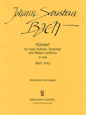 Illustration de Concerto BWV 1043 pour 2 violons en ré m - Violoncelle/contrebasse