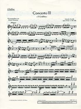 Illustration vivaldi concerto op. 10/3 violon 1