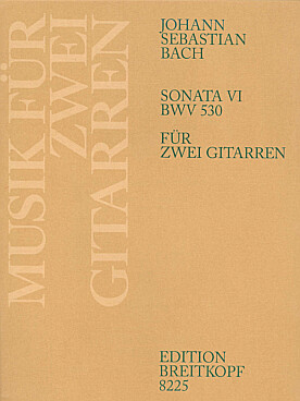 Illustration de Sonata 6 BWV 530 pour orgue (tr. Krause)