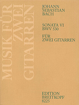 Illustration de Sonata 6 BWV 530 pour orgue (tr. Krause)