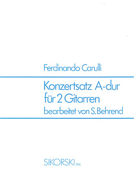 Illustration de Konzertsatz (Mouvement de concert) en la M