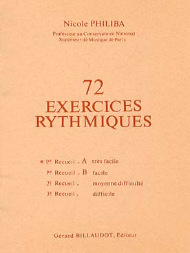Illustration de 72 Exercices rythmiques Vol. 1 A Très facile