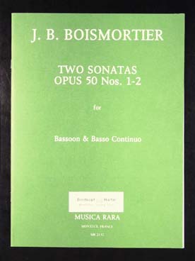Illustration de Sonates en mi m et sol M op. 50 N° 1 et 2 pour basson et basse continue