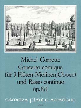 Illustration de Concerto comique pour 3 flûtes et basse continue
