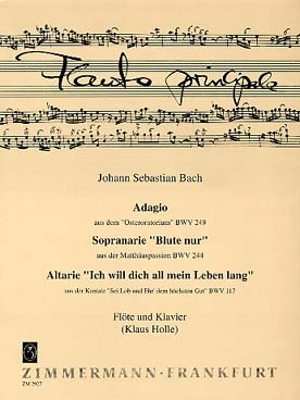 Illustration de Adagio aus dem Osteroratoriumm BWV 249 Sopranarie aus der Matthäuspassion BWV 244 et Altarie BWV 117 (Holle)