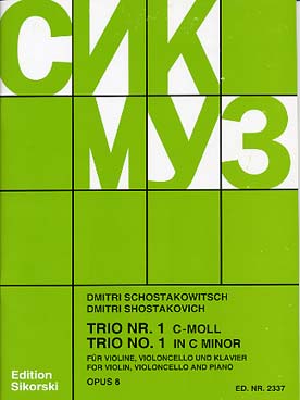 Illustration chostakovitch trio avec piano n° 1 op  8