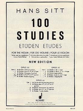 Illustration de Études op. 32 (éd. Schott) - Vol. 4 : 20 études en 6 et 7e position