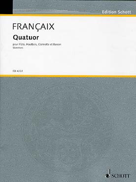 Illustration francaix quatuor flute/hautb/clar/basson