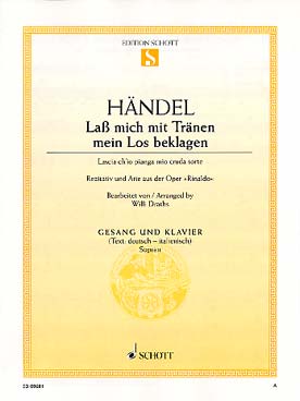 Illustration de Lascia ch'io pianga pour soprano et et piano (extrait de Rinaldo en italien et allemand)
