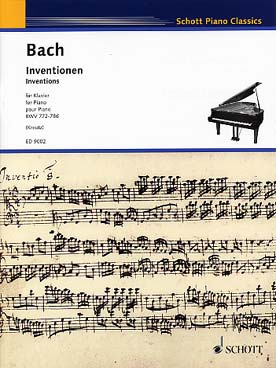 Illustration de Inventions à 2 voix BWV 772-786 - éd. Schott Mainz, rév. Kreutz