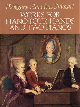 Illustration mozart oeuvres piano 4 mains et 2 pianos