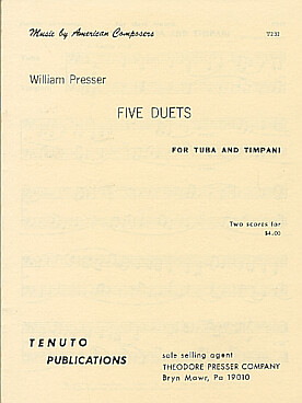 Illustration presser five duets pour tuba et timbales