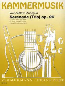 Illustration de Sérénade op. 26, trio pour flûte (violon), alto et guitare   
