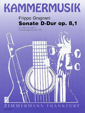 Illustration de Sonate op. 8 N° 1 en ré M pour guitare et flûte ou violon