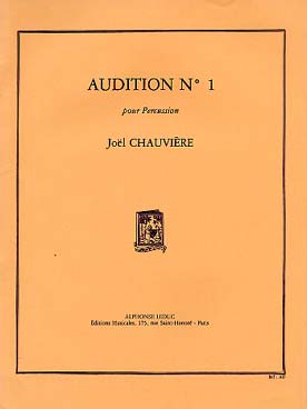 Illustration de Audition N° 1 pour 2, 3 et 4 percussions