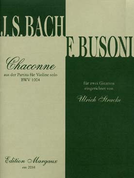 Illustration de Chaconne de la Partita BWV 1004 pour violon seul (tr. Stracke/Kirchhoff d'après la version pour piano de Busoni)