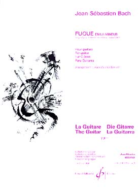 Illustration de Fugue BWV 1001 en la m (original pour violon en sol m, tr. Mourat)