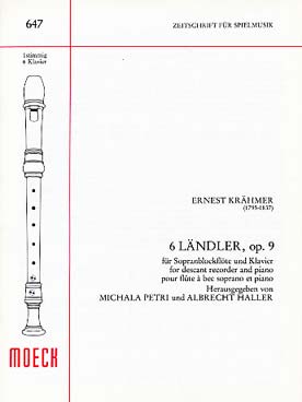 Illustration de 6 Ländler pour flûte à bec soprano