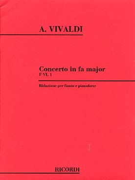 Illustration de Concerto F VI/1 op. 10 N° 5 RV 442 en fa M pour flûte à bec, cordes et basse continue