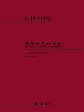 Illustration de MELODIE PUCCINIANE (tr. facile avec paroles de Fanenghi)