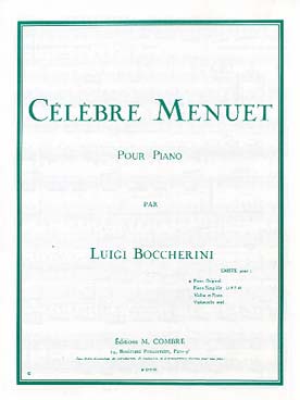 Illustration de Menuet du quintette op. 13 N° 5 - éd. Combre