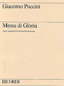 Illustration de Messa di Gloria pour soliste, chœur à 4 voix mixtes et orchestre Réduction chant piano