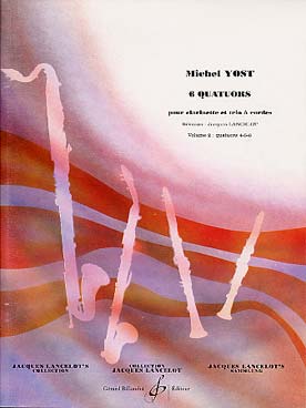 Illustration de 6 Quatuors pour clarinette et trio à cordes (C + P) - Vol. 2 : quatuors 4, 5 et 6