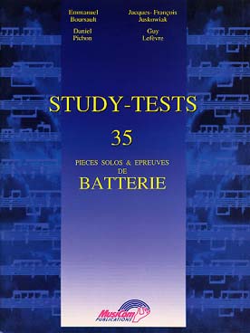 Illustration de Study-tests : 35 pièces, solos et épreuves de batterie