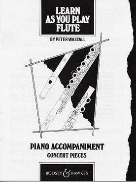 Illustration de Learn as you play flute, accompagnement de piano