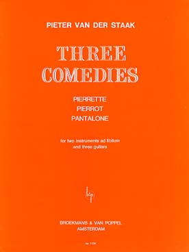 Illustration de 3 Comédies pour 2 instruments ad libitum et 3 guitares : Pierrette, Pierrot et Pantalone