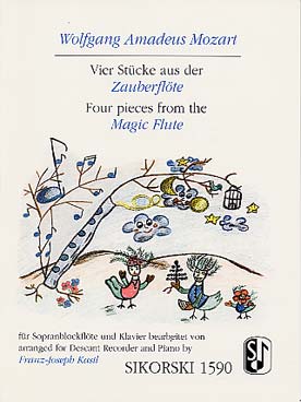 Illustration de 4 Pièces de la Flûte enchantée (tr. Kastl pour soprano et piano)