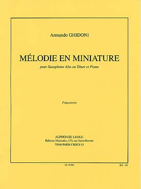 Illustration de Mélodie en miniature (sax alto ou ténor)