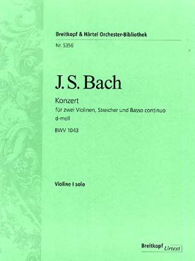 Illustration de Concerto BWV 1043 pour 2 violons en ré m - Violon solo 1