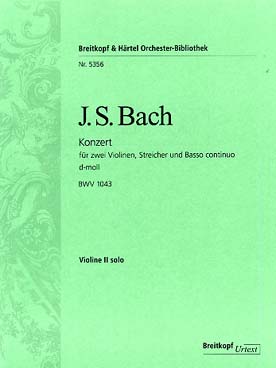 Illustration de Concerto BWV 1043 pour 2 violons en ré m - Violon solo 2