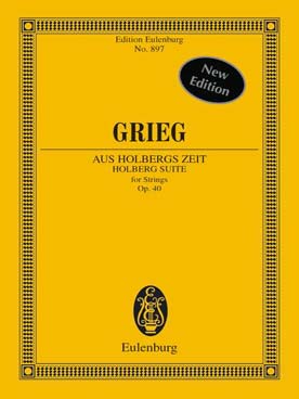 Illustration de Suite Aus Holbergs Zeit op. 40 pour orchestre à cordes