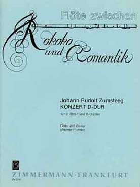 Illustration de Concerto en ré pour 2 flûtes et orchestre, réd. piano