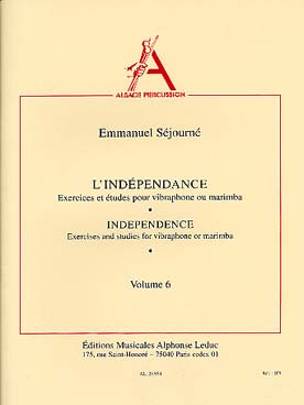 Illustration de Méthode de vibraphone - Vol. 6 : l'indépendance au clavier