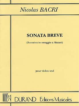 Illustration de Sonate brève op. 45 en hommage à Mozart