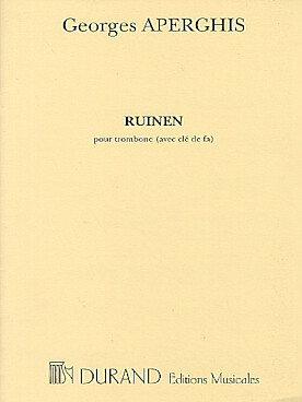 Illustration aperghis ruinen pour trombone cle de fa