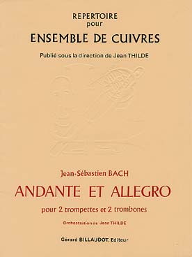 Illustration de Andante et Allegro pour 2 trompettes et 2 trombones (tr. Thilde, C + P)
