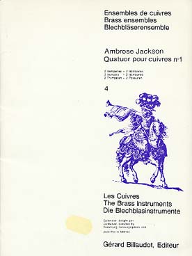 Illustration de Quatuor pour cuivres N° 1 (2 trompettes et 2 trombones)
