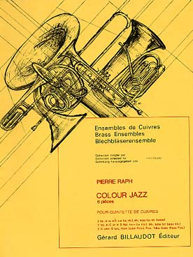 Illustration de Colour jazz, 6 pièces pour 2 trompettes, cor, trombone et tuba (C + P)