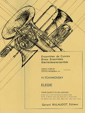 Illustration de Élégie pour 2 trompettes, cor, trombone et tuba (C + P)