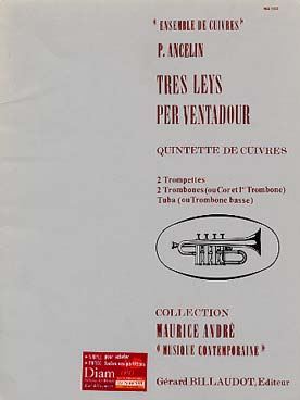 Illustration de Tres leys per Ventadour pour 2 trompettes, 2 trombones et tuba