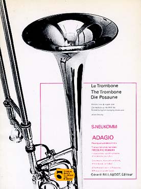 Illustration de Adagio pour 2 trompettes, cor, 1er trombone, 2e trombone ou tuba (tr. F. Robert, C + P)