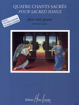 Illustration de 4 CHANTS SACRÉS : Gounod Ave Maria, Bizet Agnus Dei, Schubert Ave Maria, Franck Panis Angelicus - Voix grave