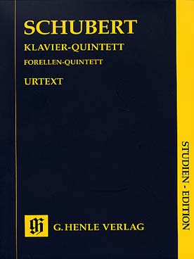 Illustration de Quintette op. posth. 114 (D 667) pour piano, violon, alto, violoncelle et contrebasse "La Truite" - éd. Henle