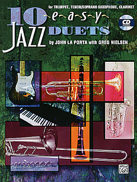 Illustration de 10 Easy jazz duets (2 clarinettes ou 2 trompettes ou 2 saxos si b)